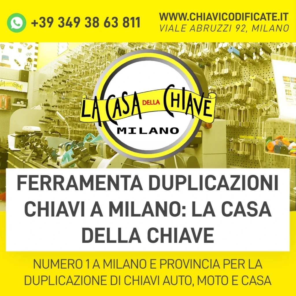Ferramenta duplicazioni chiavi a Milano: La Casa della Chiave