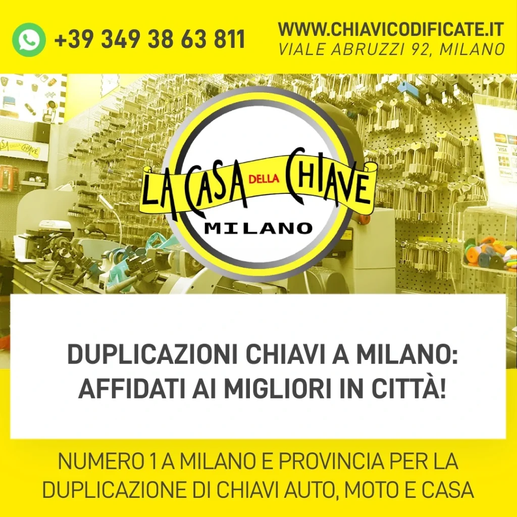 Duplicazioni chiavi a Milano: affidati ai migliori in città!