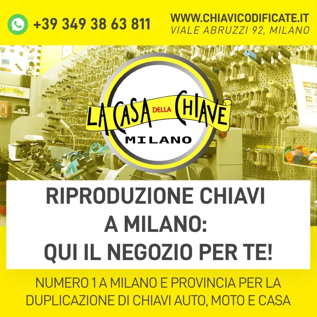 Riproduzione chiavi a Milano: qui il negozio per te!