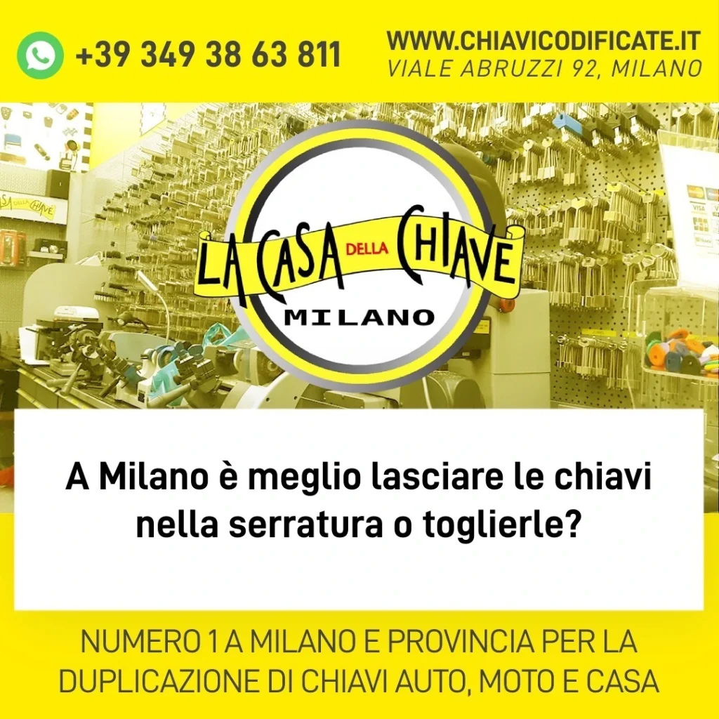 A Milano è meglio lasciare le chiavi nella serratura o toglierle?