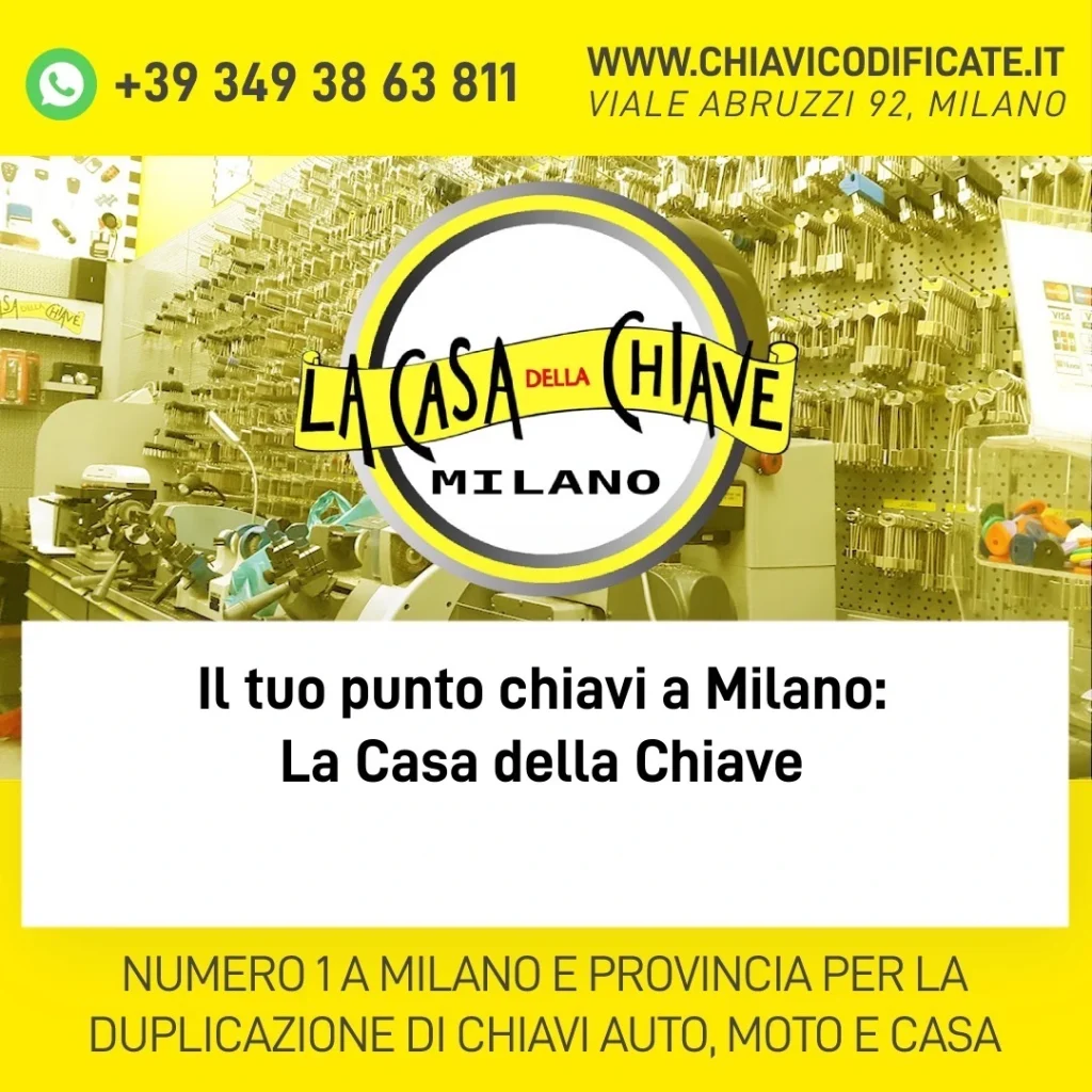 Il tuo punto chiavi a Milano: La Casa della Chiave