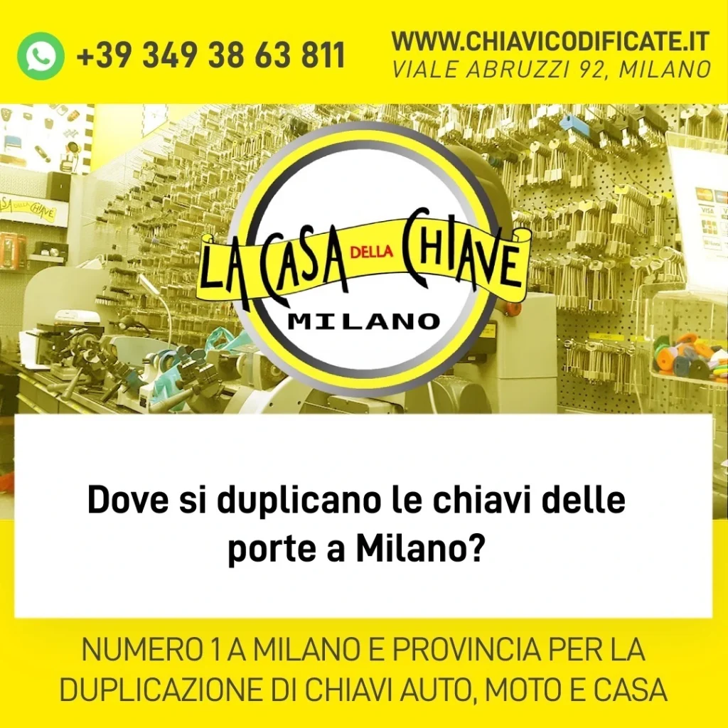 Dove si duplicano le chiavi delle porte a Milano?