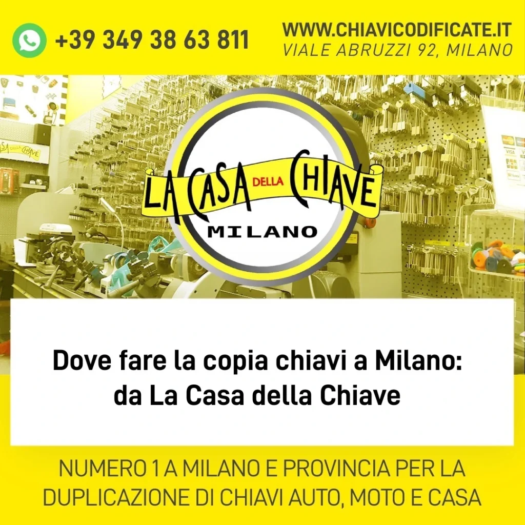 Dove fare la copia chiavi a Milano: da La Casa Della Chiave