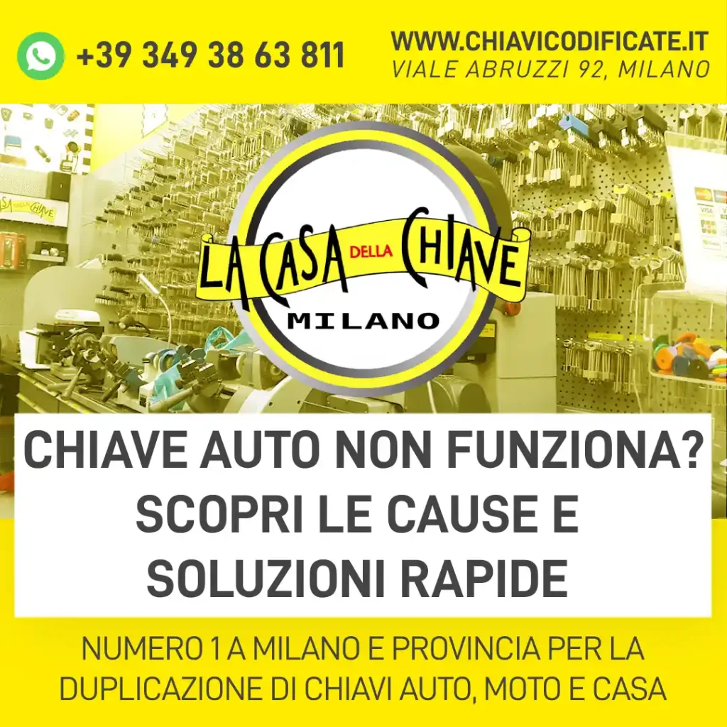 Chiave auto non funziona? Scopri le cause e soluzioni rapide