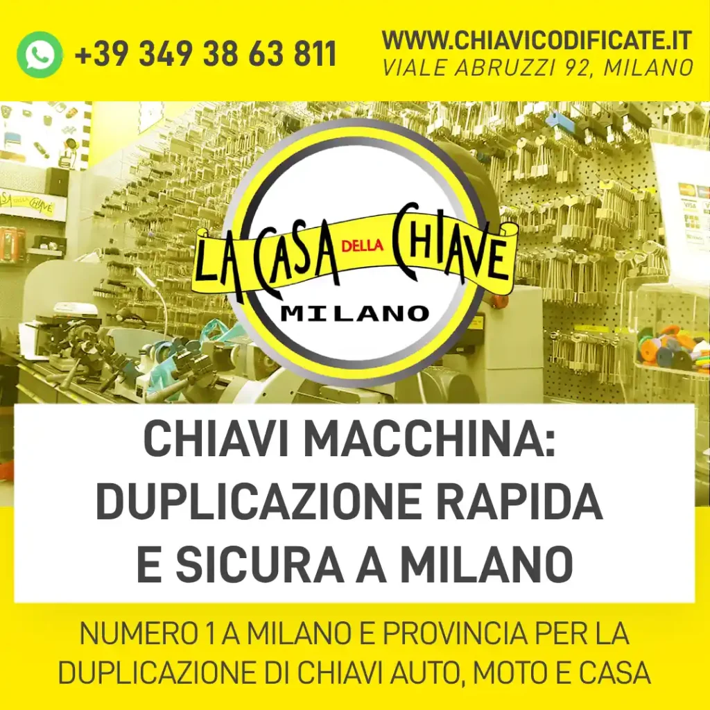 Chiavi Macchina: Duplicazione Rapida e Sicura a Milano
