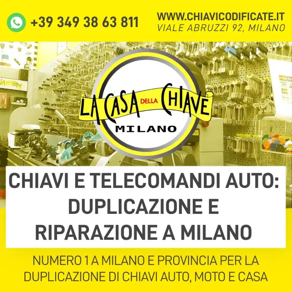 Chiavi e telecomandi auto: duplicazione e riparazione a Milano