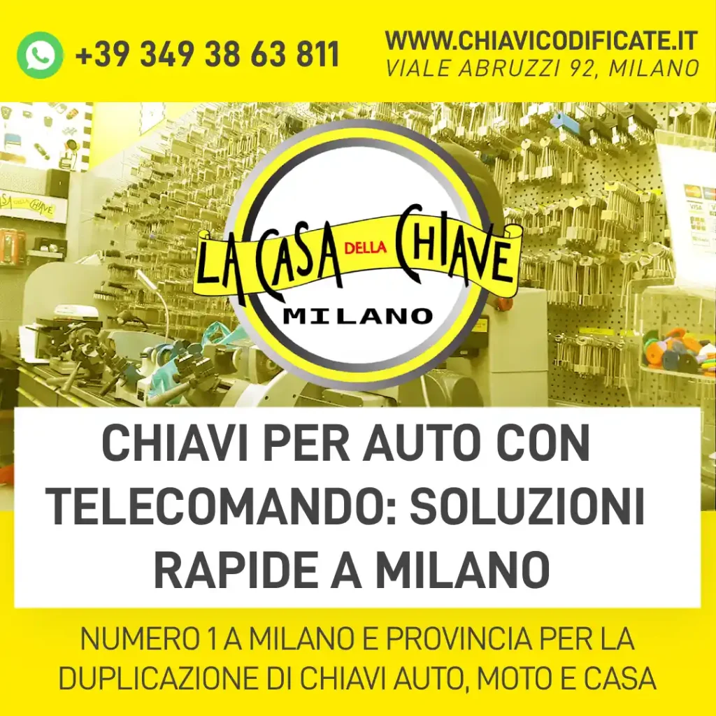Chiavi per auto con telecomando: soluzioni rapide a Milano