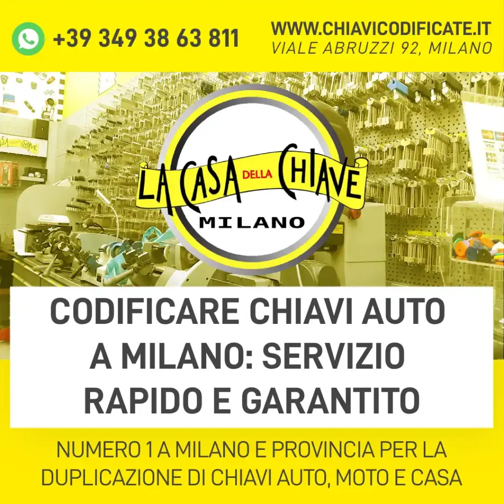 Codificare chiavi auto a Milano: servizio rapido e garantito