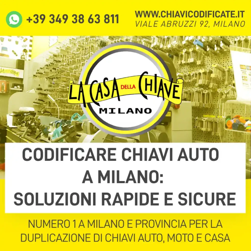 Codificare chiavi auto a Milano: soluzioni rapide e sicure
