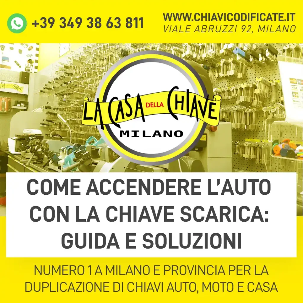 Come accendere l’auto con la chiave scarica: guida e soluzioni