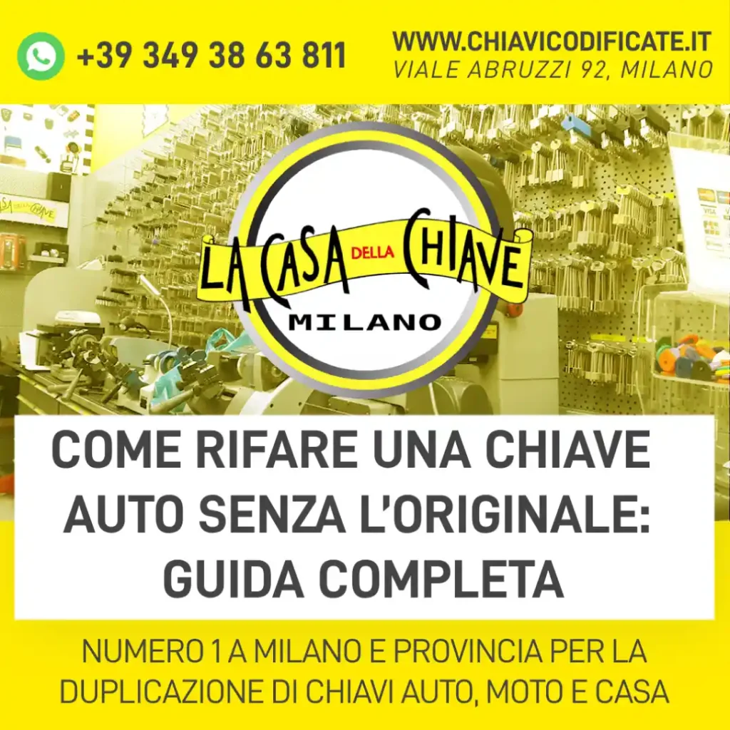 Come rifare una chiave auto senza l’originale: guida completa