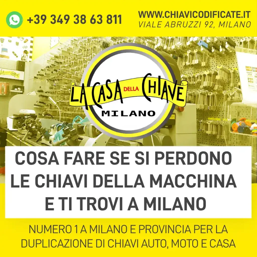 Cosa fare se si perdono le chiavi della macchina e ti trovi a Milano
