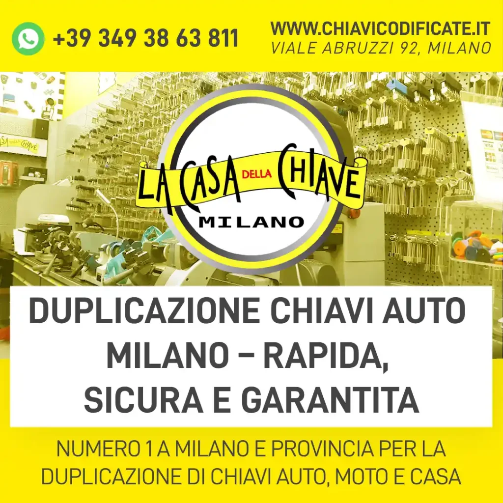 Duplicazione Chiavi Auto Milano – Rapida, Sicura e Garantita