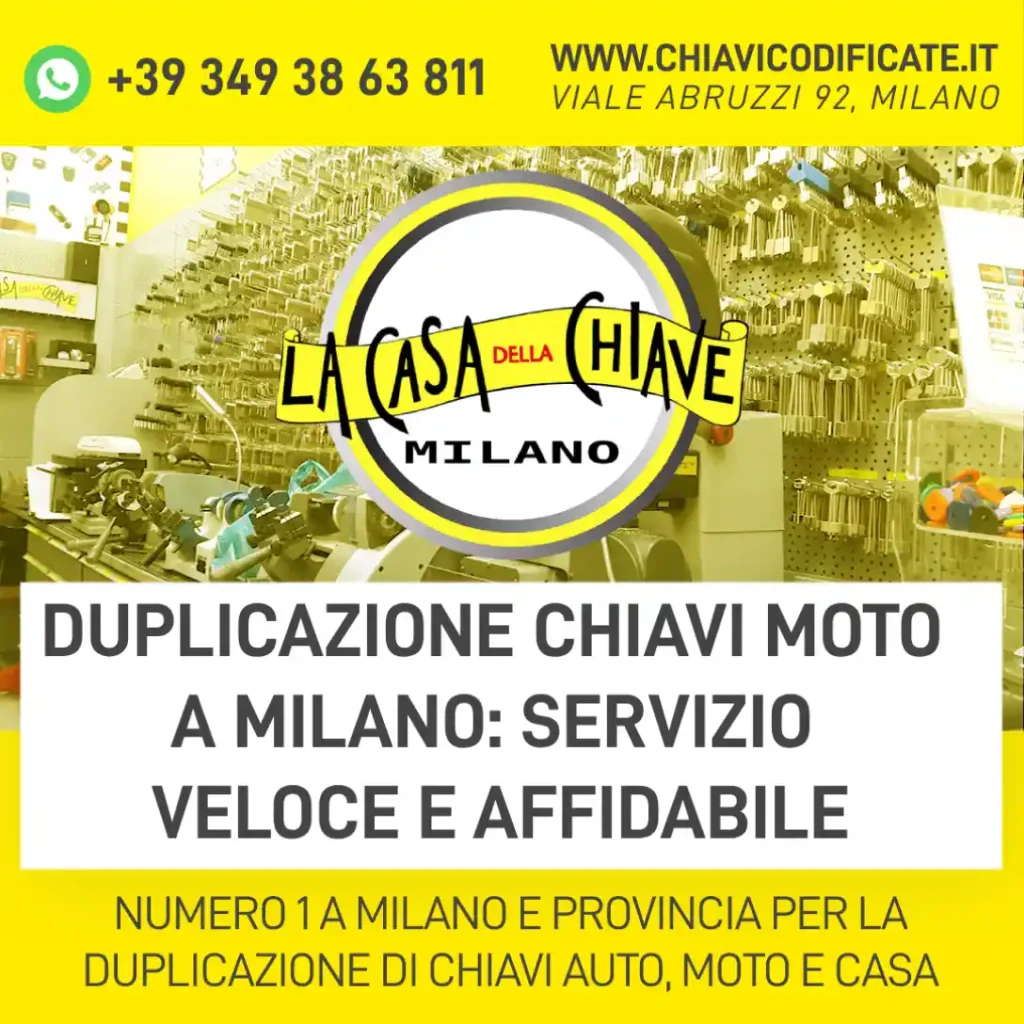 Duplicazione Chiavi Moto a Milano: Servizio Veloce e Affidabile