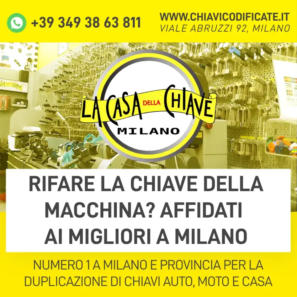 Rifare la chiave della macchina? Affidati ai migliori a Milano