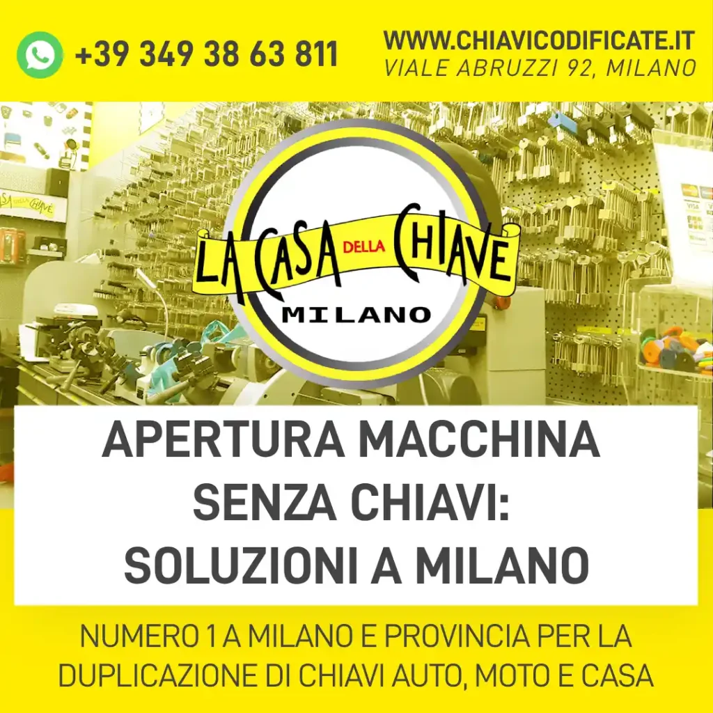 Apertura macchina senza chiavi: soluzioni a Milano