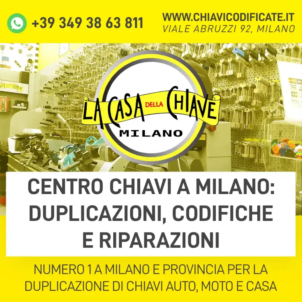 Centro chiavi a Milano: duplicazioni, codifiche e riparazioni