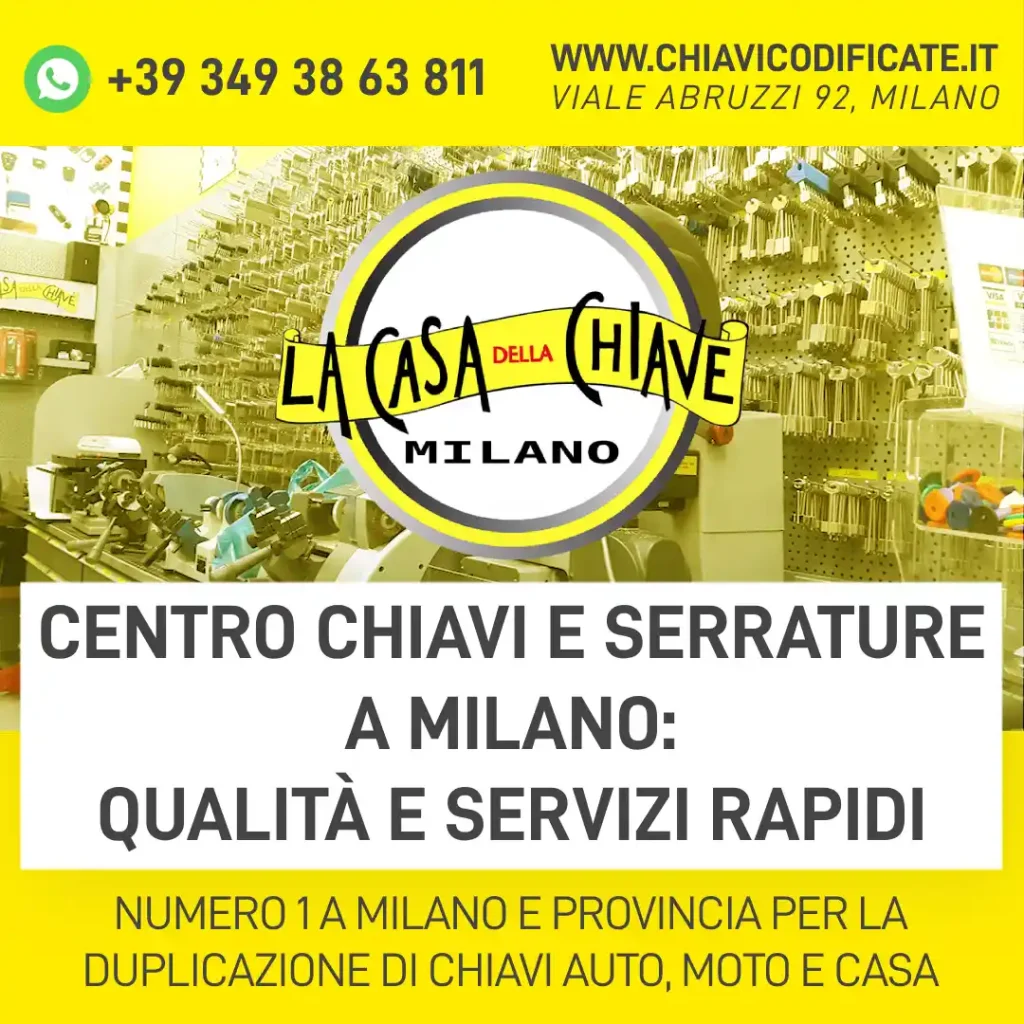 Centro chiavi e serrature a Milano: qualità e servizi rapidi