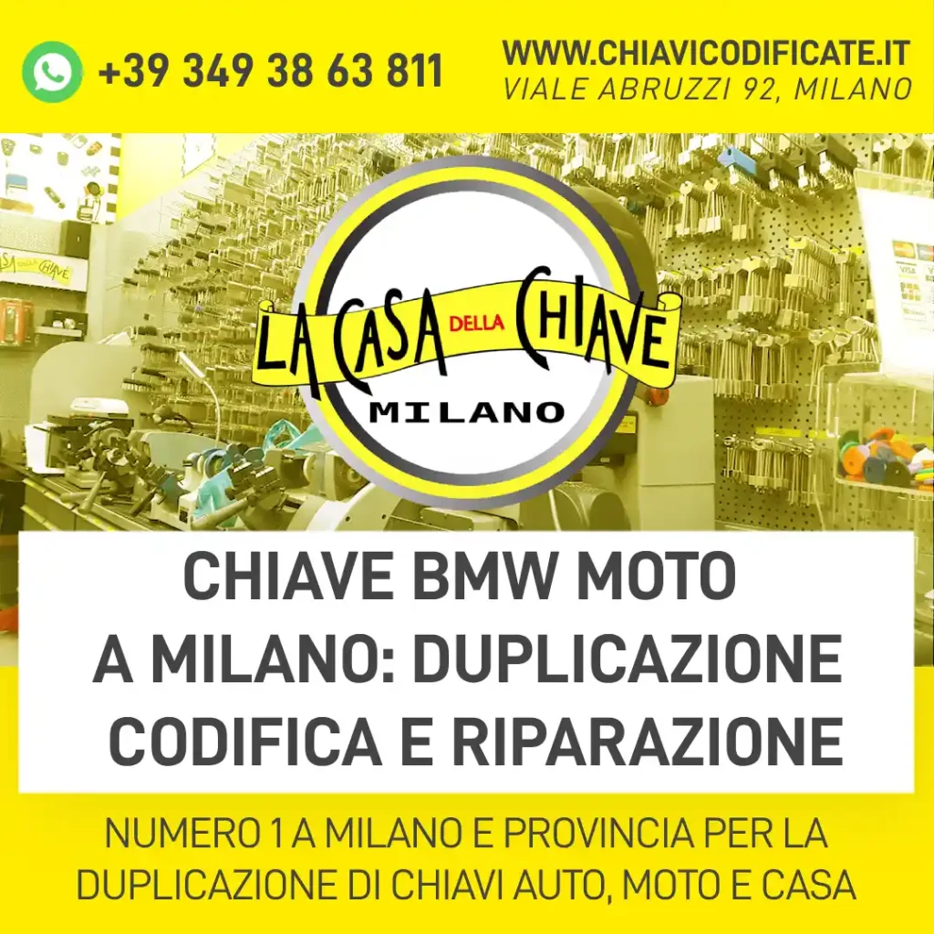 Chiave BMW Moto a Milano: Duplicazione Codifica e Riparazione