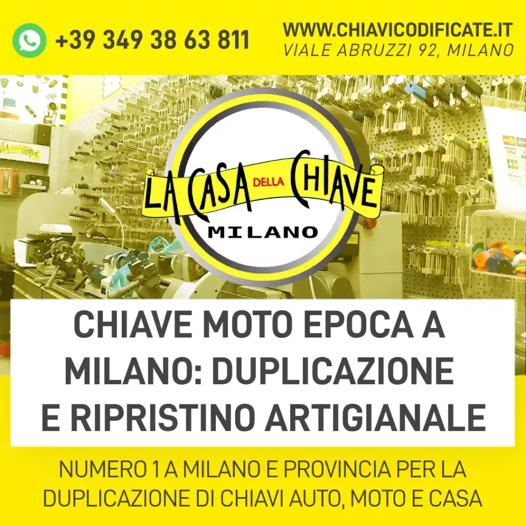 Chiave Moto Epoca a Milano: Duplicazione e Ripristino Artigianale