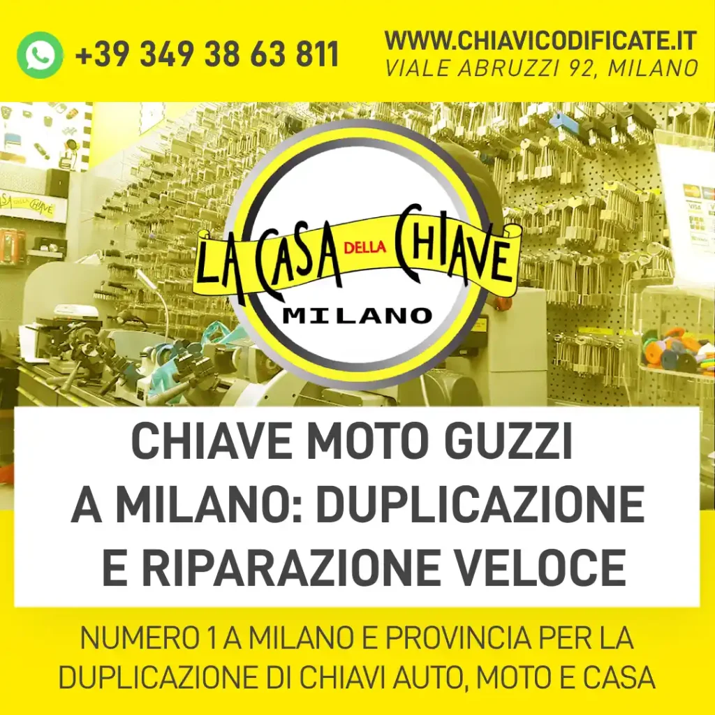 Chiave Moto Guzzi a Milano: Duplicazione e Riparazione Veloce