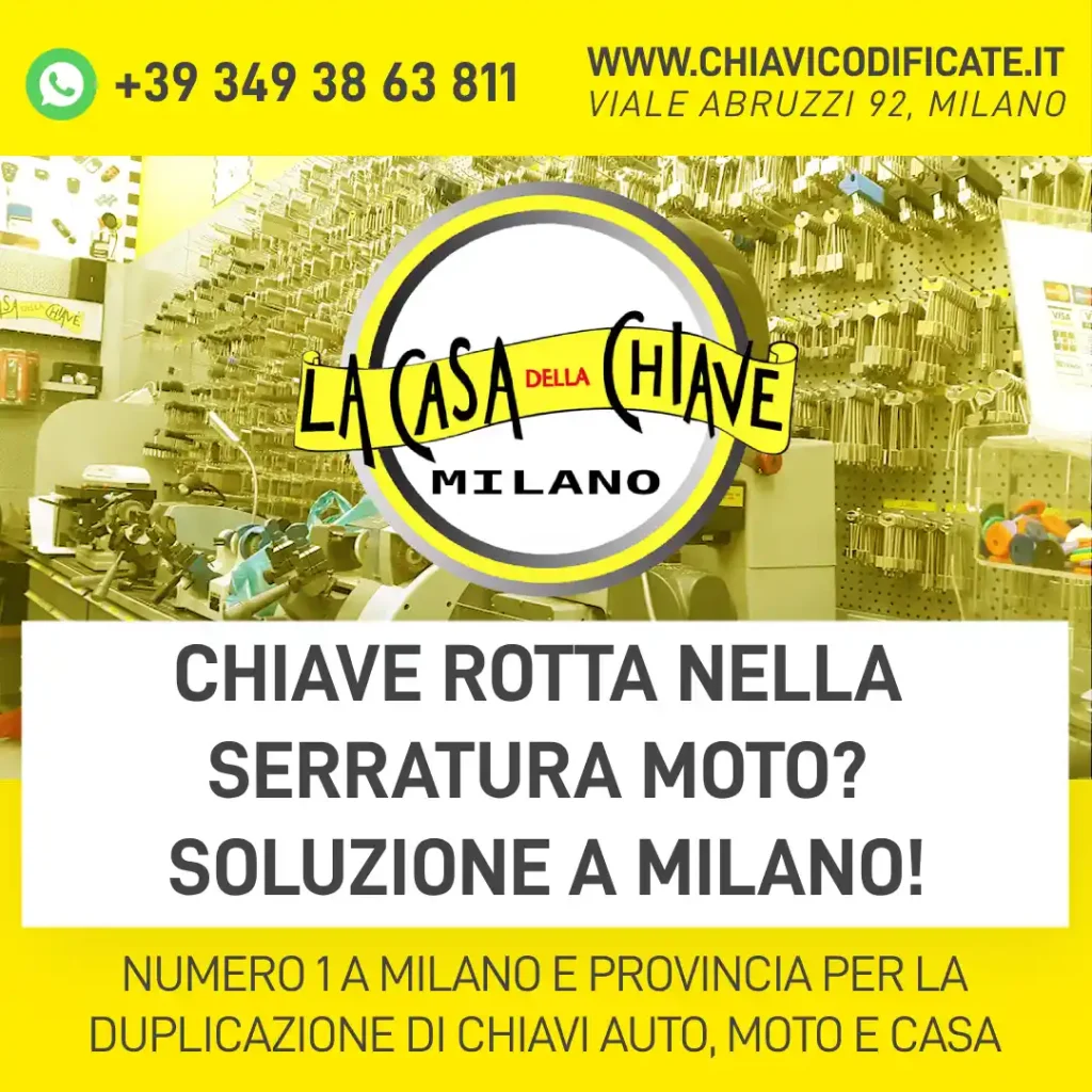 Chiave Rotta nella Serratura Moto? Soluzione a Milano!