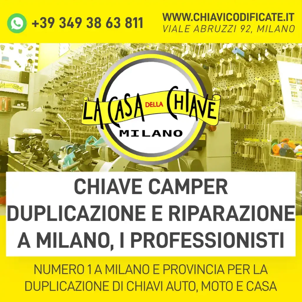 Chiave camper Duplicazione e riparazione a Milano, i professionisti