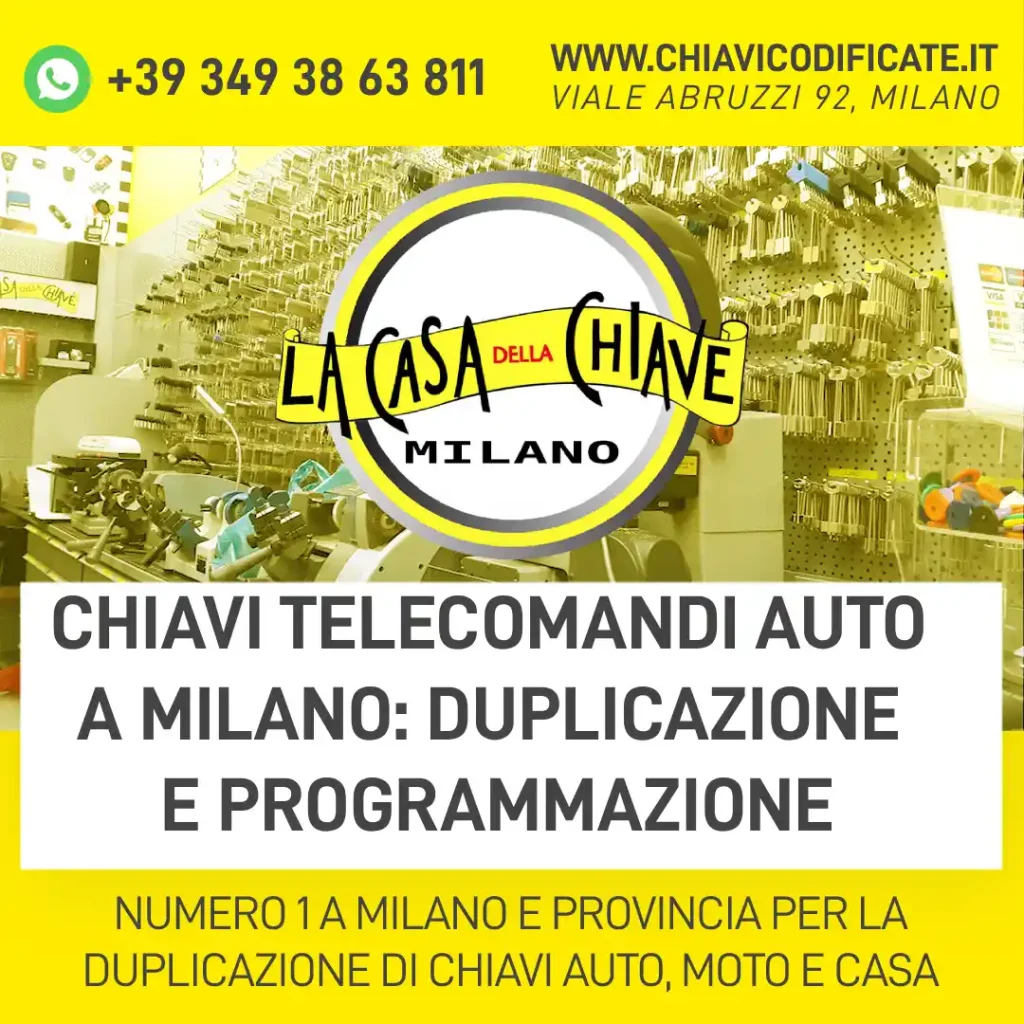 Chiavi Telecomandi Auto a Milano: Duplicazione e Programmazione