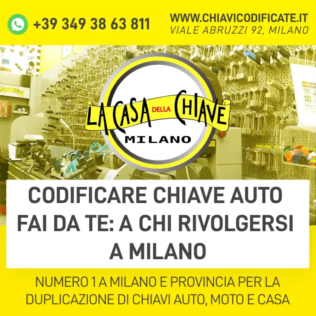 Codificare chiave auto fai da te: a chi rivolgersi a Milano