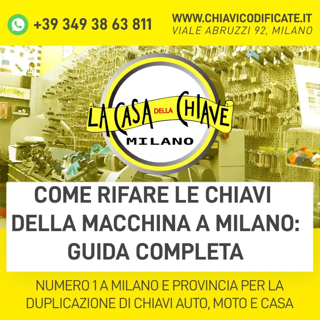 Come rifare le chiavi della macchina a Milano: guida completa