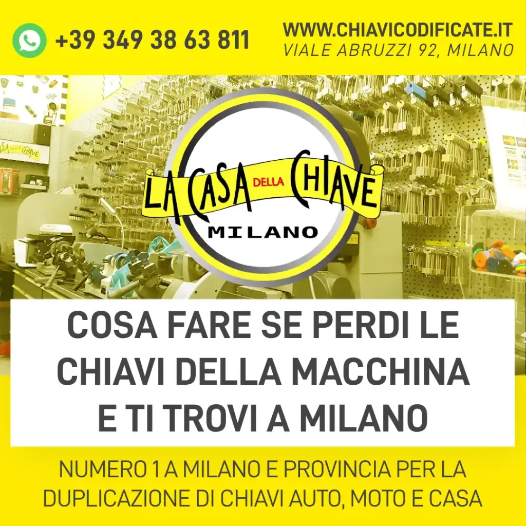 Cosa fare se perdi le chiavi della macchina e ti trovi a Milano