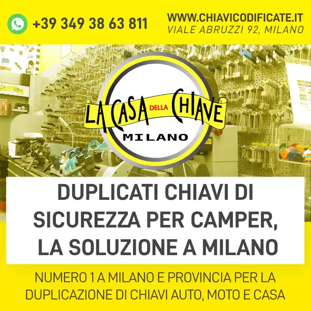 Duplicati chiavi di sicurezza per camper, la soluzione a Milano