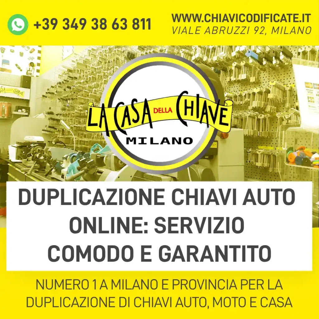 Duplicazione chiavi auto online: servizio comodo e garantito