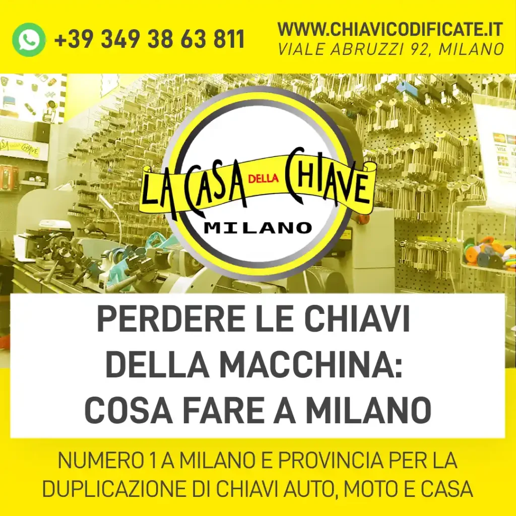 Perdere le chiavi della macchina: cosa fare a Milano