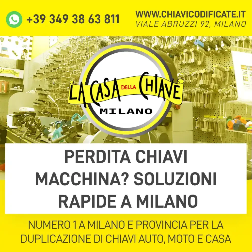 Perdita chiavi macchina? Soluzioni rapide a Milano