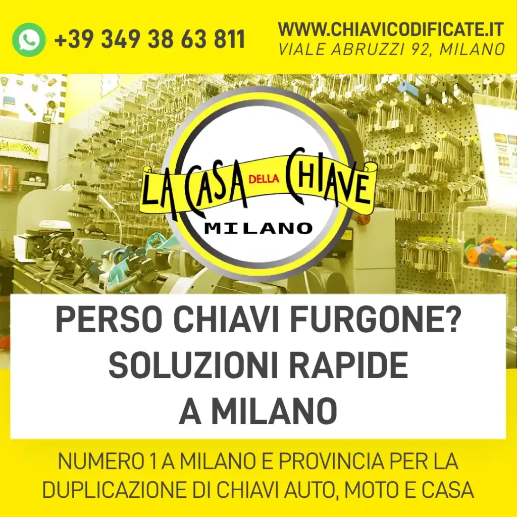 Perso chiavi furgone? Soluzioni rapide a Milano