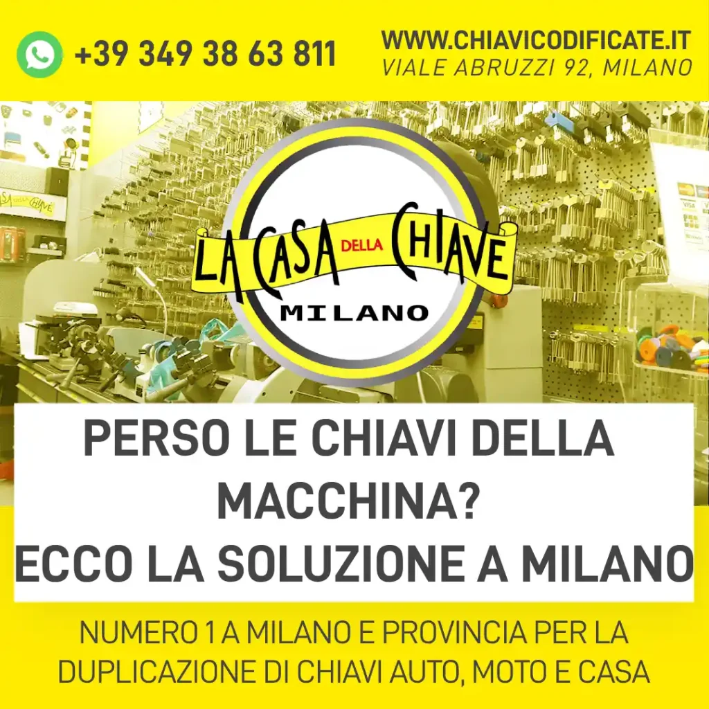 Perso le chiavi della macchina? Ecco la soluzione a Milano