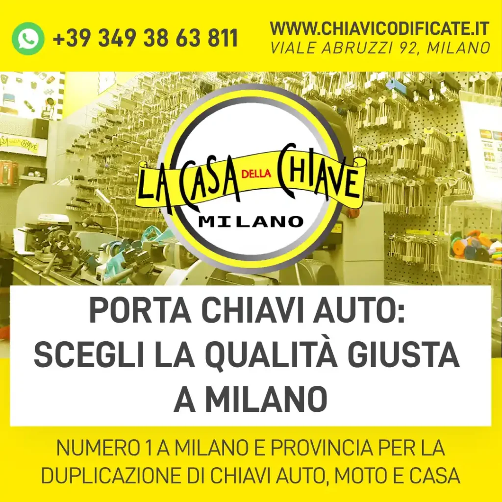 Porta chiavi auto: scegli la qualità giusta a Milano
