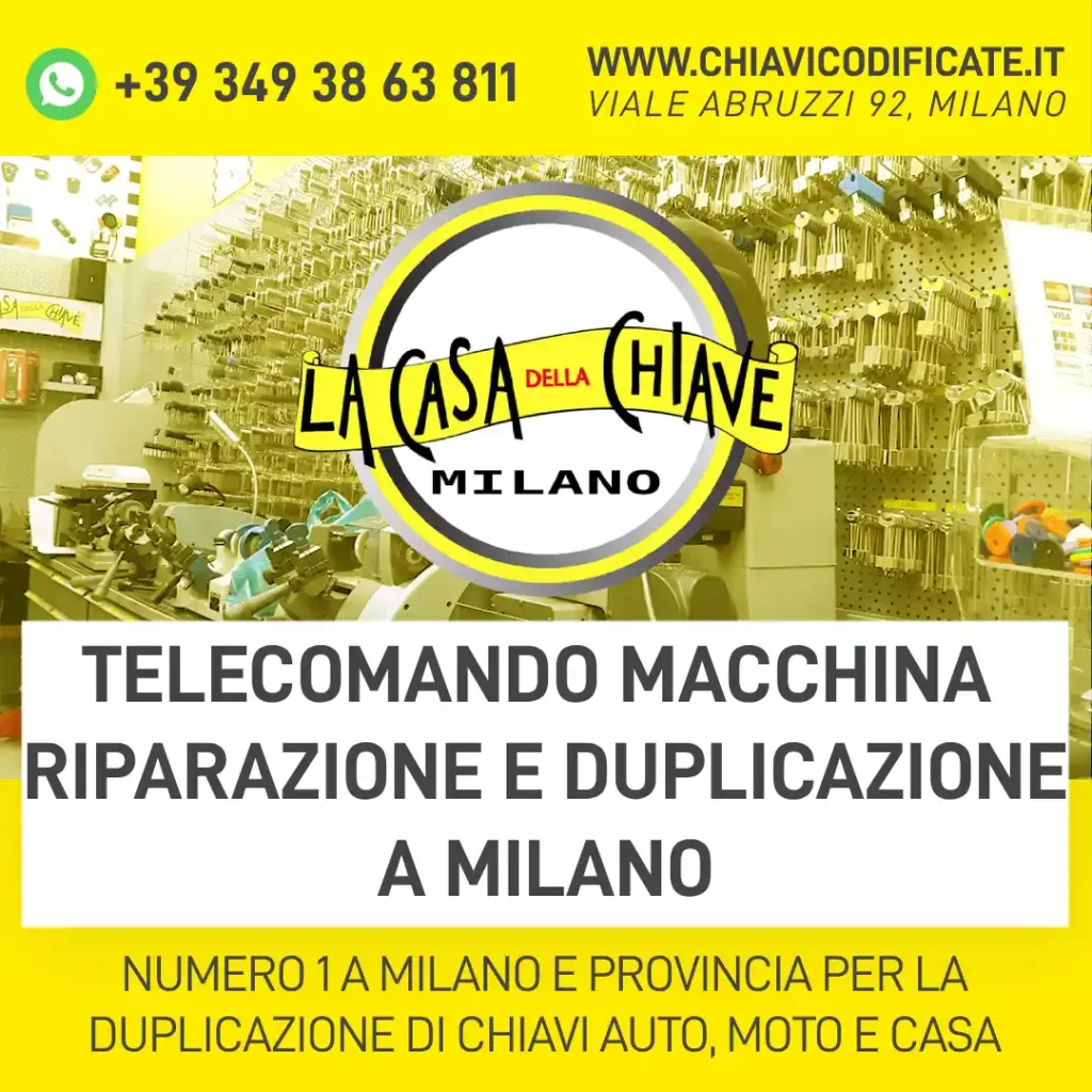 Telecomando macchina riparazione e duplicazione a Milano