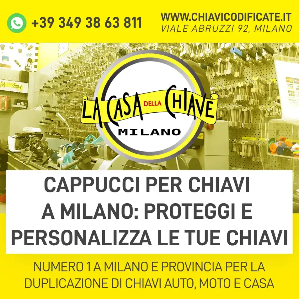 Cappucci per chiavi a Milano: proteggi e personalizza le tue chiavi