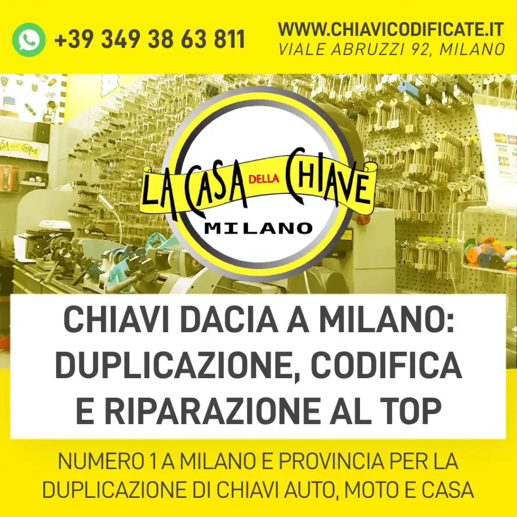 Chiavi Dacia a Milano: duplicazione, codifica e riparazione al top