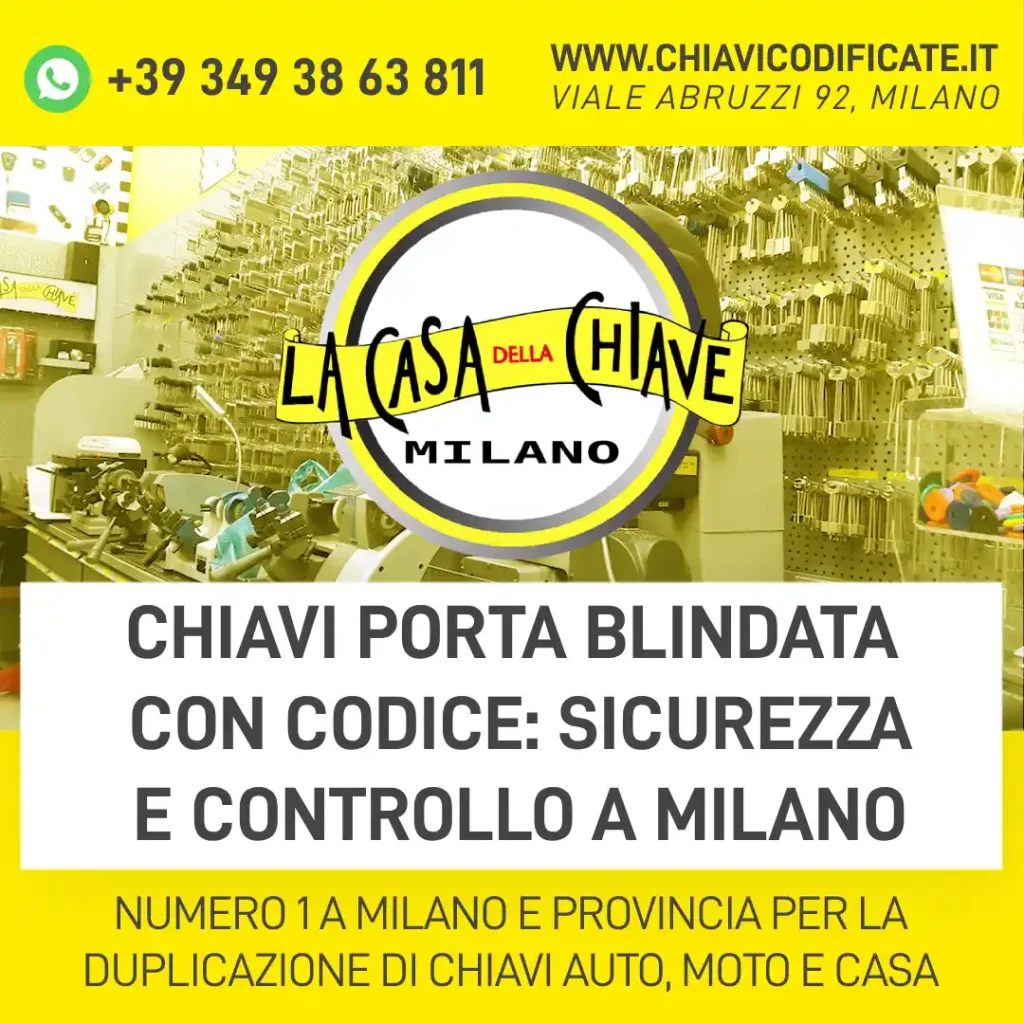 Chiavi porta blindata con codice: sicurezza e controllo a Milano