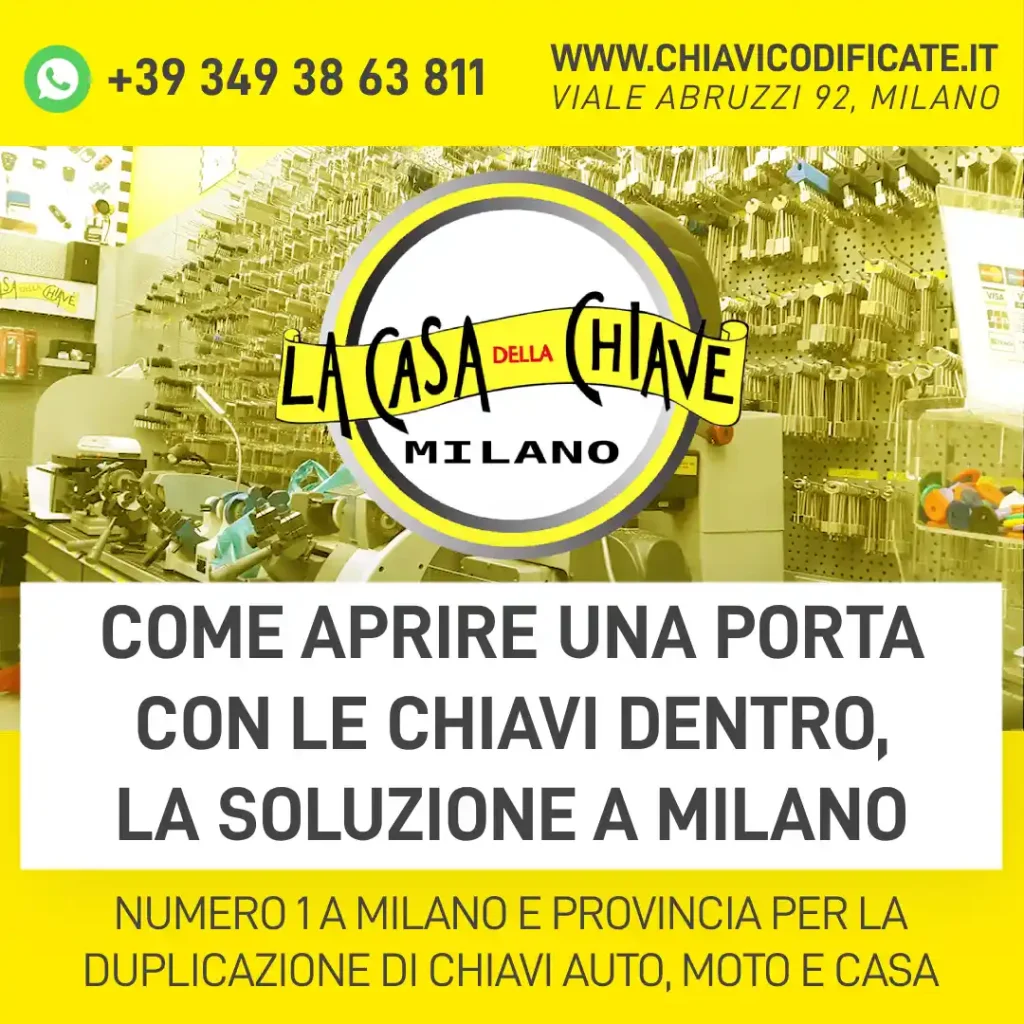 Come aprire una porta con le chiavi dentro, la soluzione a Milano