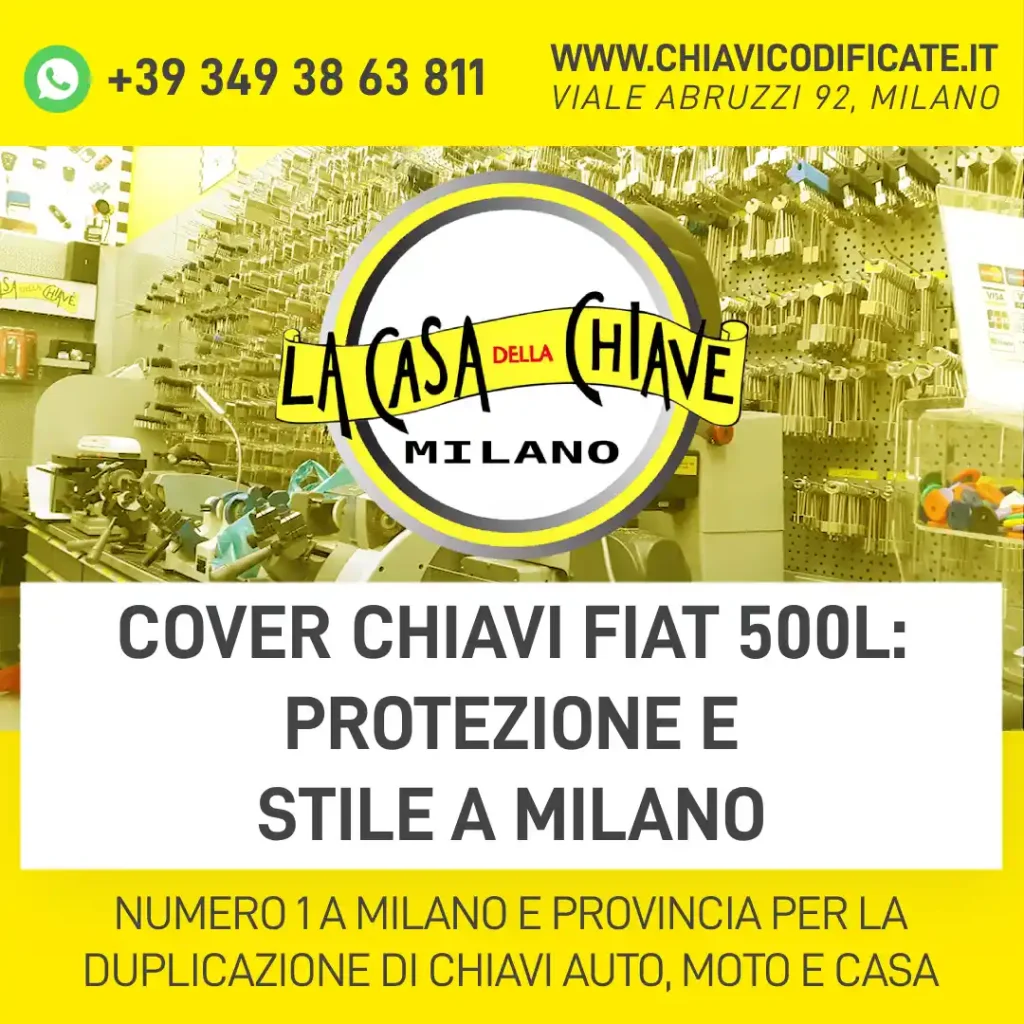 Cover chiavi Fiat 500L: protezione e stile a Milano
