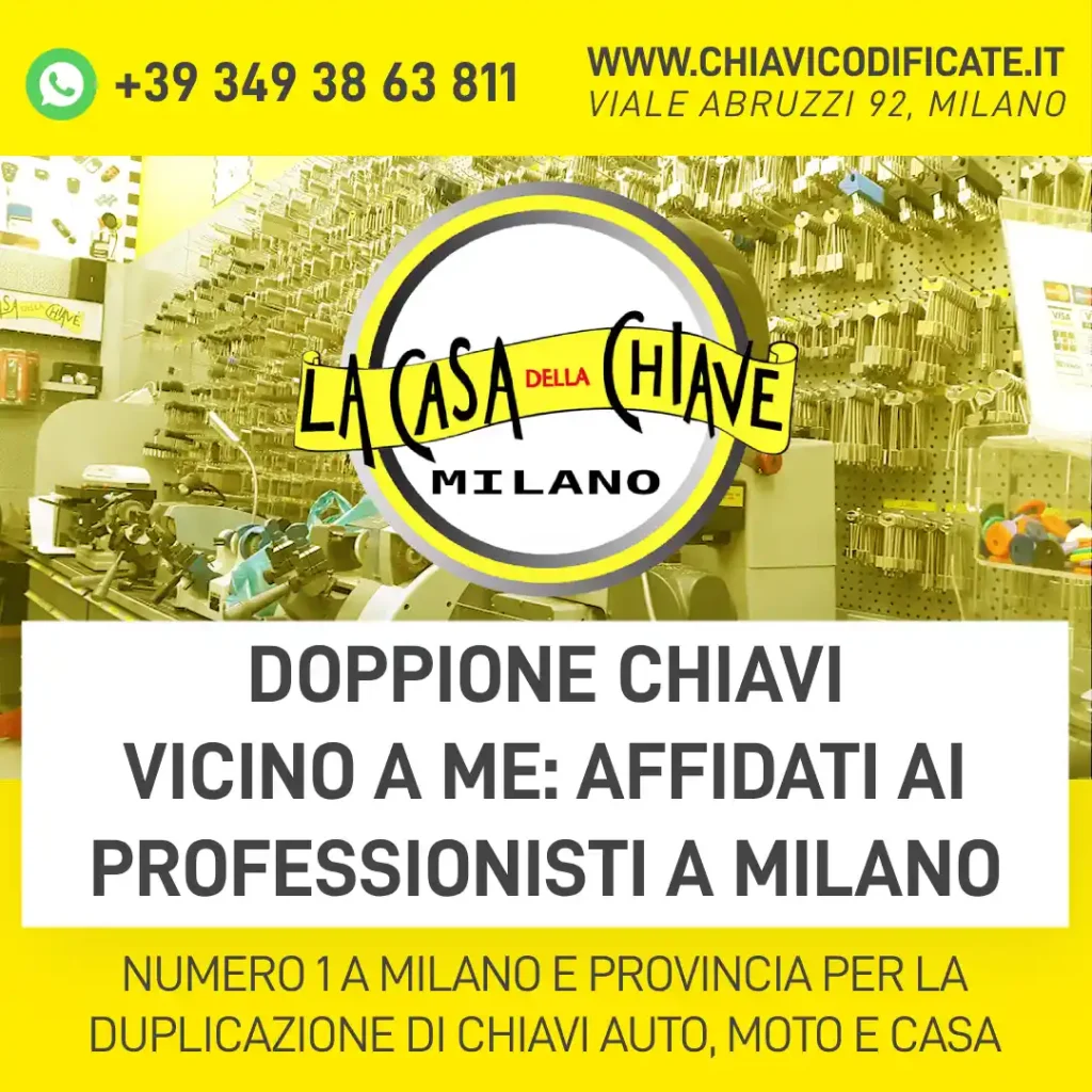 Doppione chiavi vicino a me: affidati ai professionisti a Milano