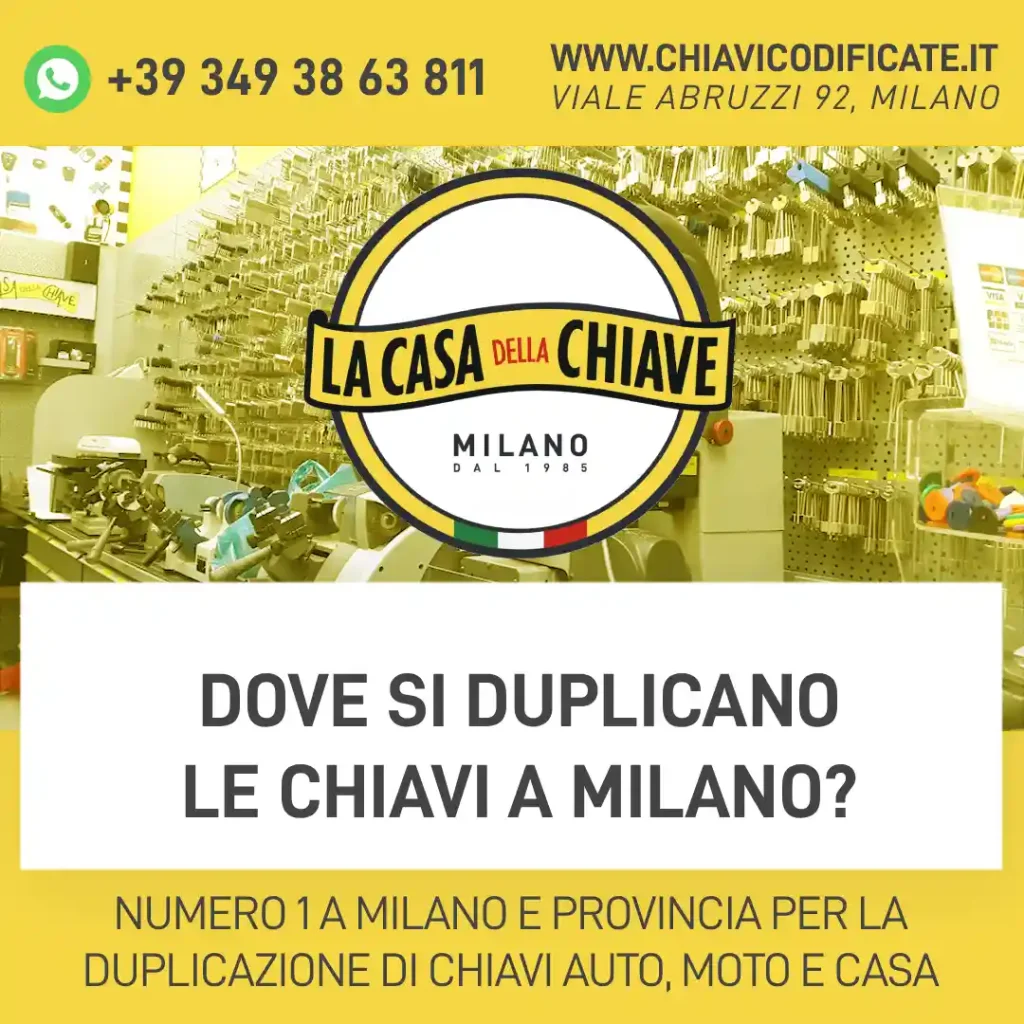 Dove si duplicano le chiavi a Milano?