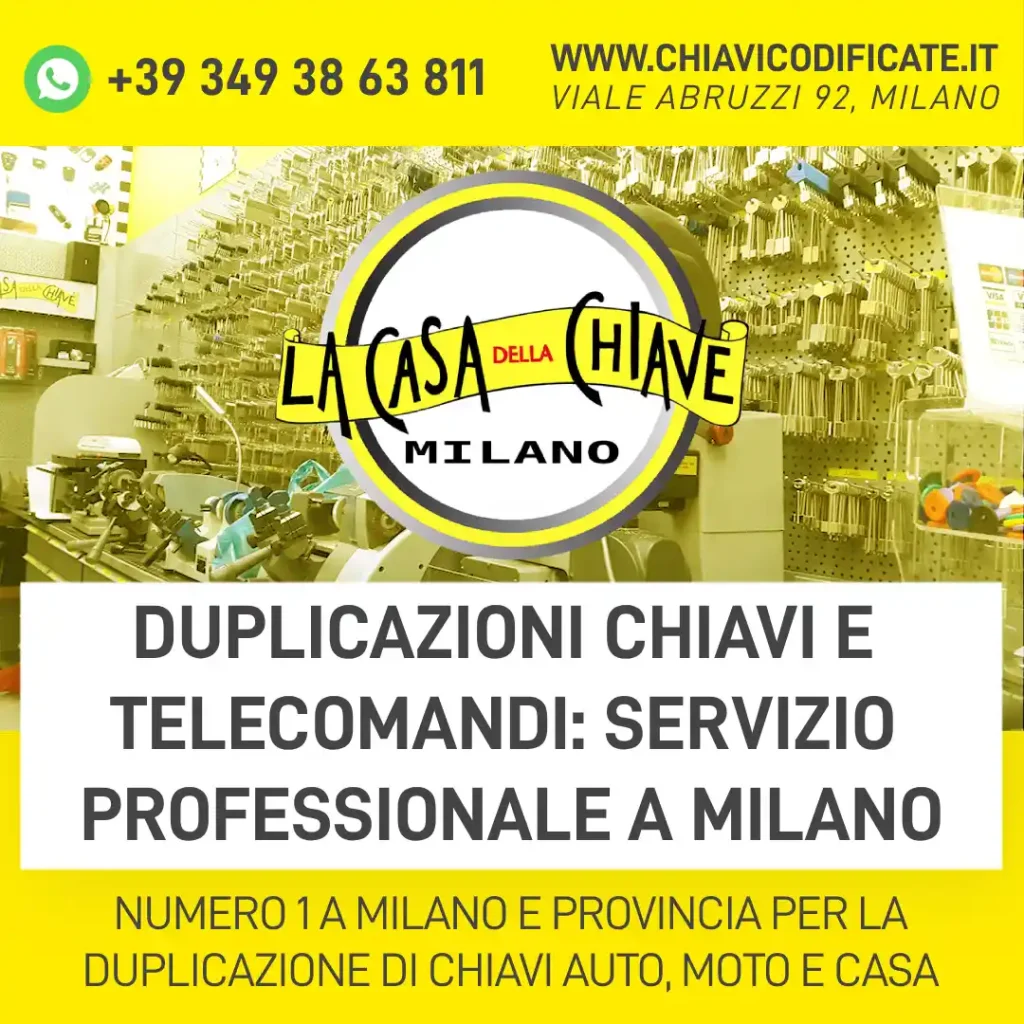 Duplicazioni Chiavi e Telecomandi: Servizio Professionale a Milano