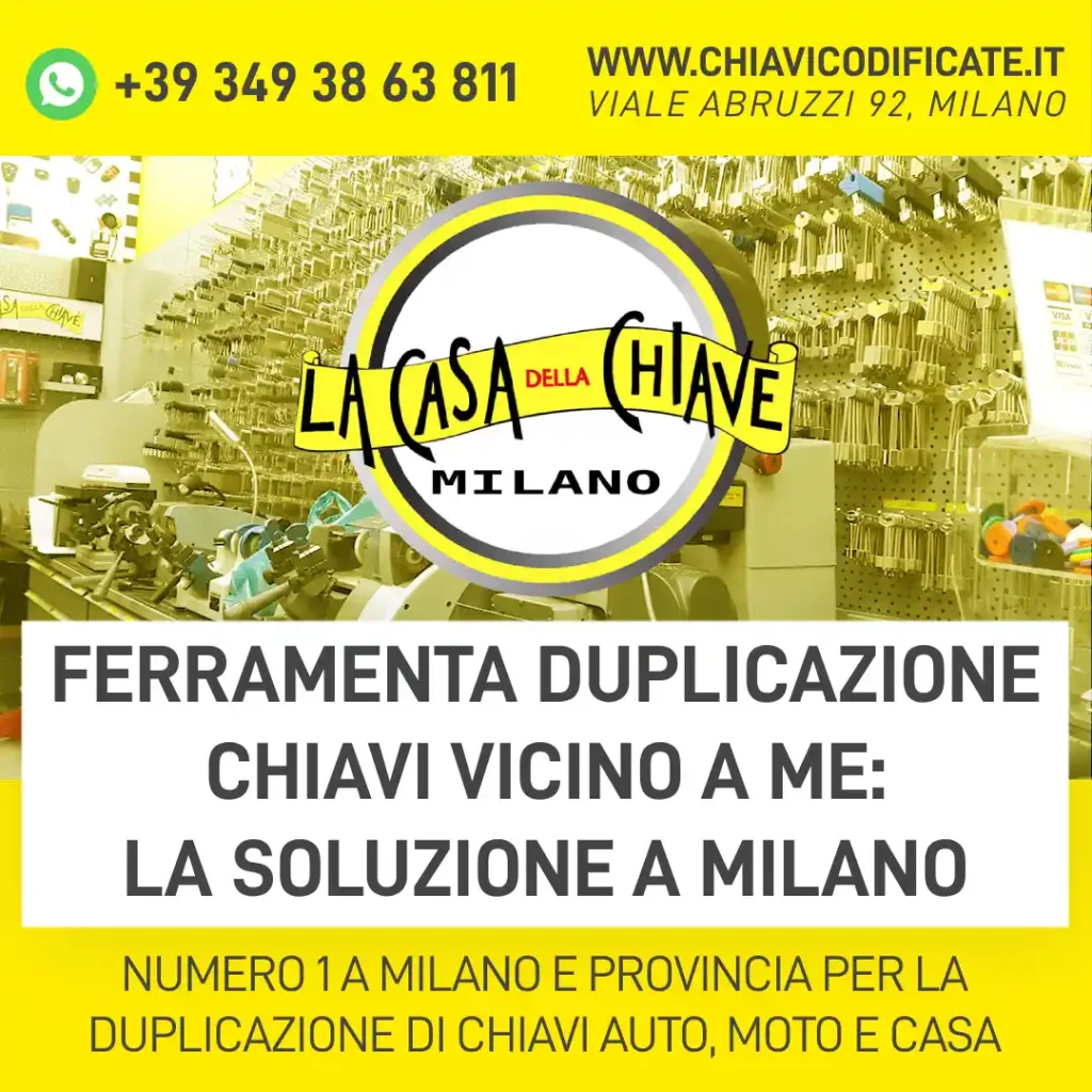 Ferramenta duplicazione chiavi vicino a me: la soluzione a Milano