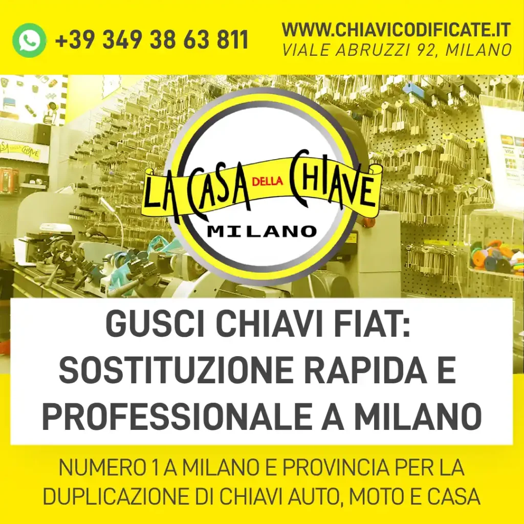 Gusci chiavi Fiat: sostituzione rapida e professionale a Milano