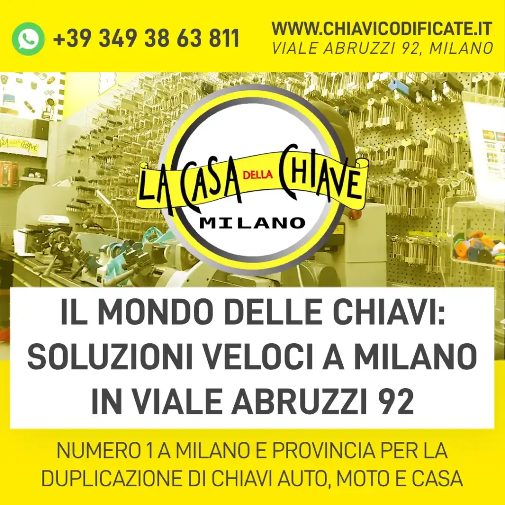 Il mondo delle chiavi: soluzioni veloci a Milano in Viale Abruzzi 92